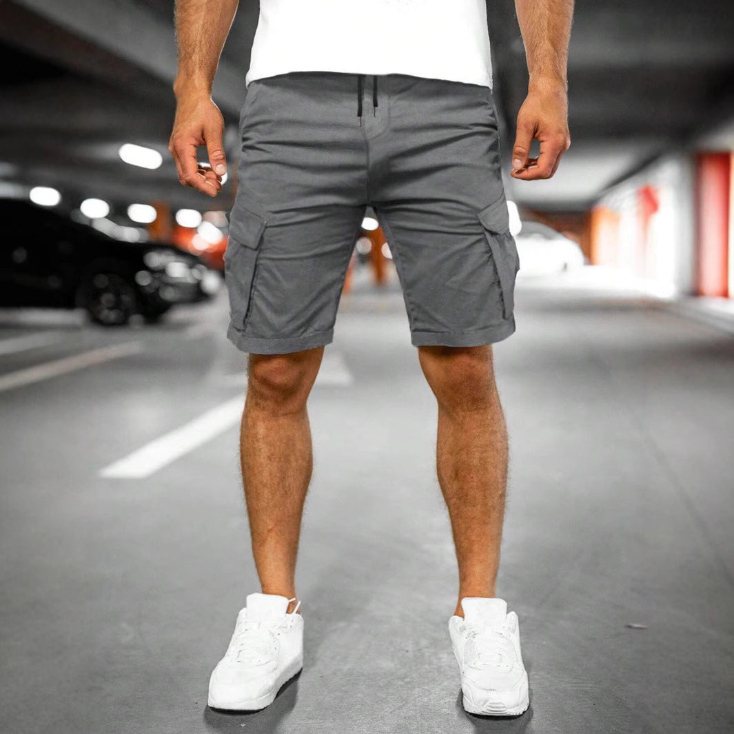 Fashion Personality Men's New Woven Five-point Pants