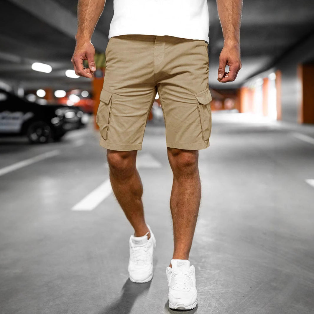 Fashion Personality Men's New Woven Five-point Pants