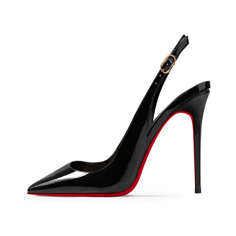 Black And Red Background High Heel Sandals Women's Stiletto Heel