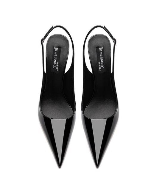 Nude Soft Leather Hollow Female Ankle-strap High Heels