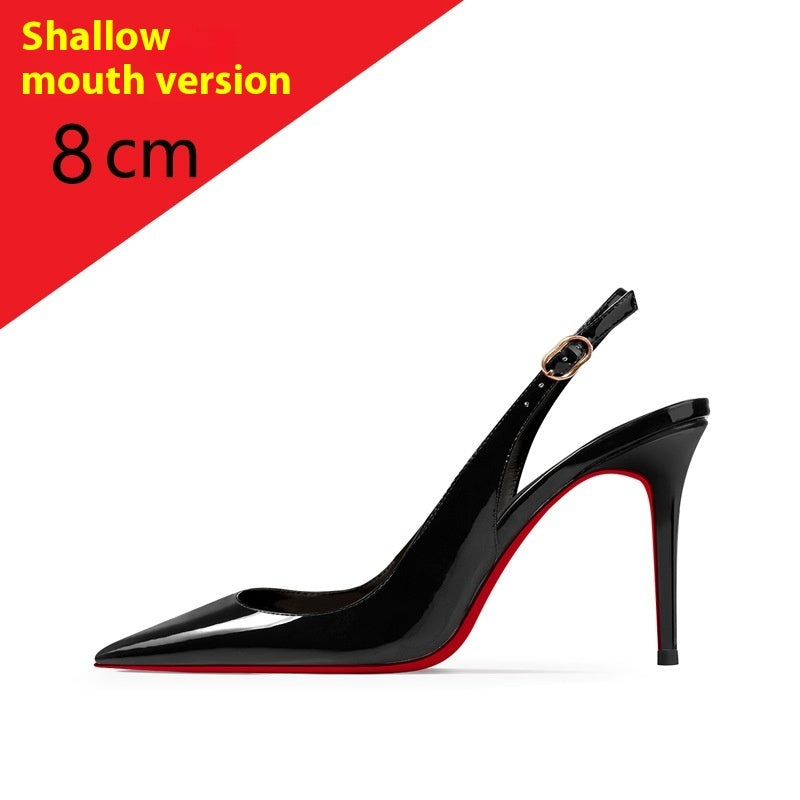 Black And Red Background High Heel Sandals Women's Stiletto Heel