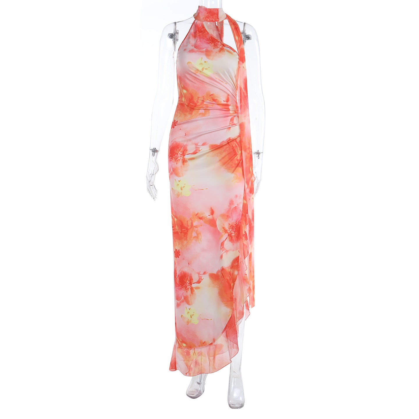 European And American Vacation Style Hot Girl Seaside Ribbon Dress
