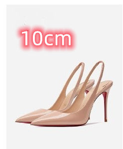 Black And Red Background High Heel Sandals Women's Stiletto Heel