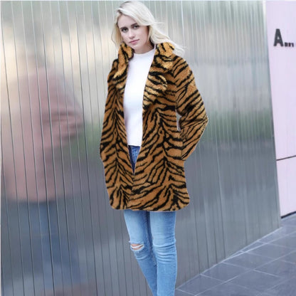 Commuter Mid-length Suit New Artificial Leather Fur Coat